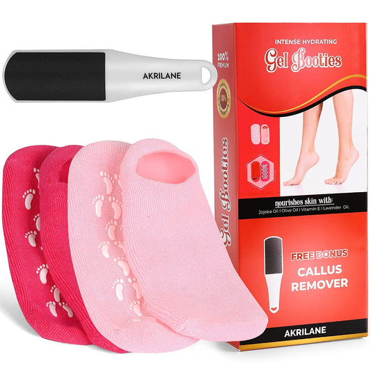 Home Spa with Moisturizing Spa Gel Socks and Foot Files