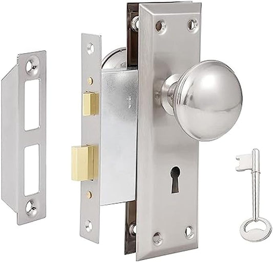 Mortise Lock Set in silver color