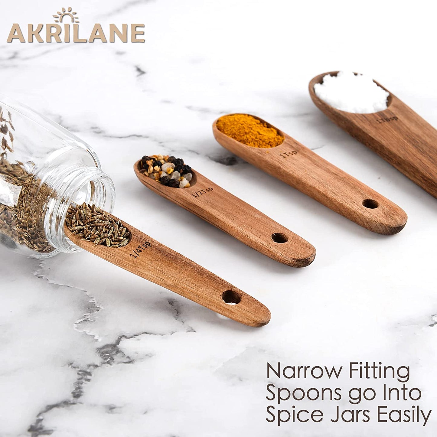 Wooden Measuring Spoons | Measuring Spoon Set | Akrilane