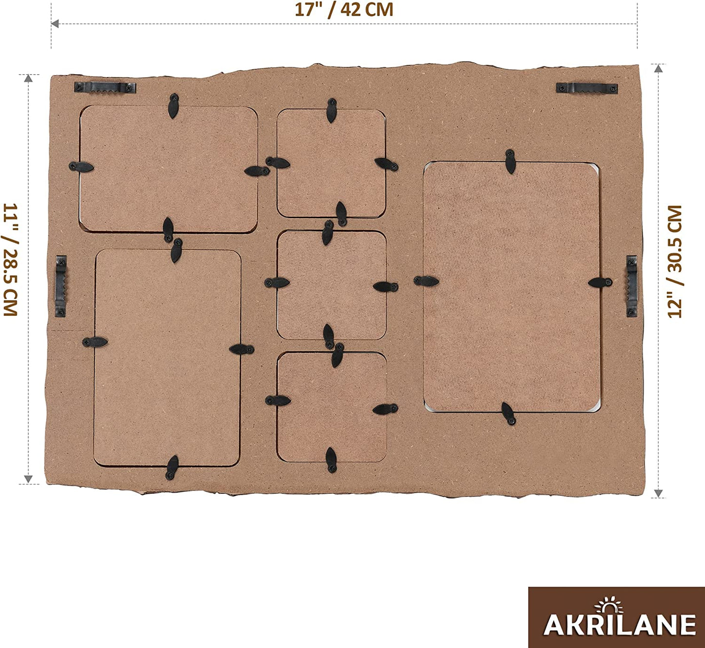 Rustic Photo Frame | 6 Opening Picture Frame | Akrilane