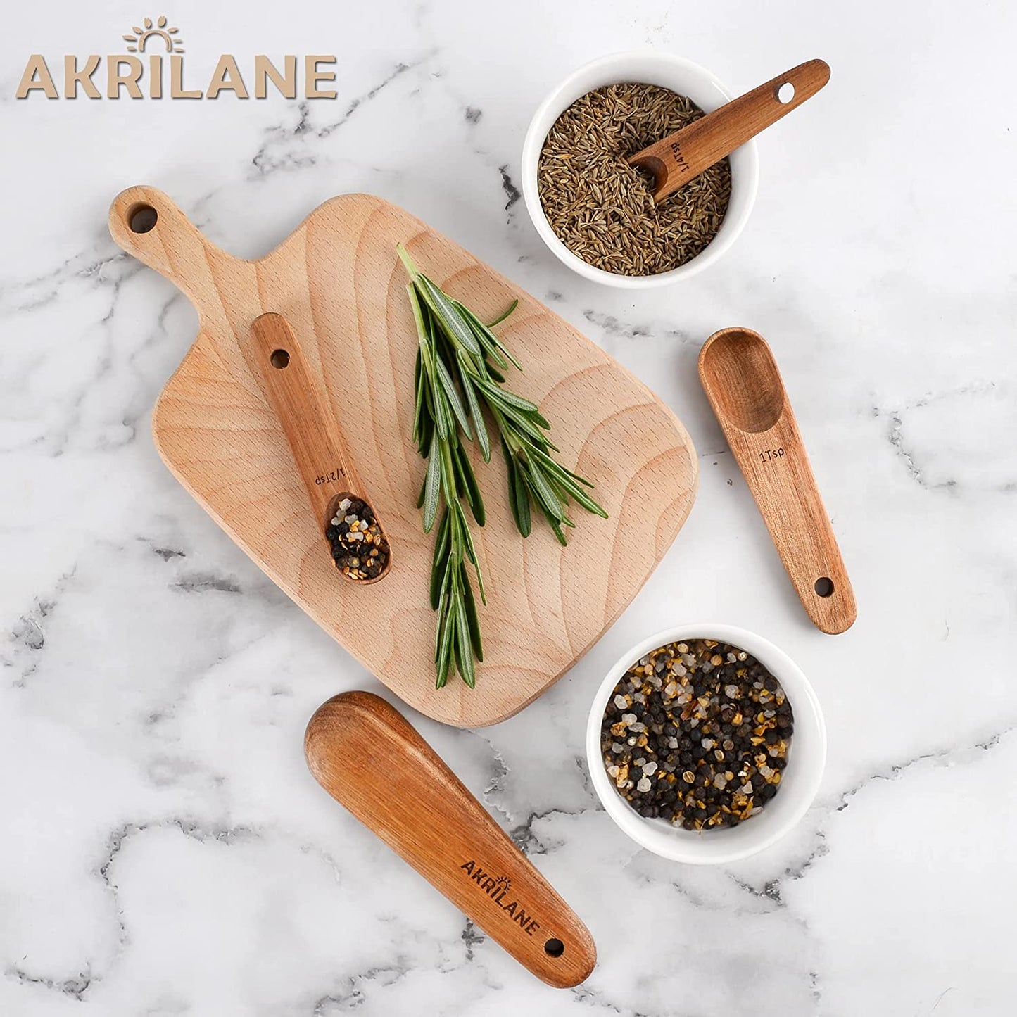 Wooden Measuring Spoons | Measuring Spoon Set | Akrilane