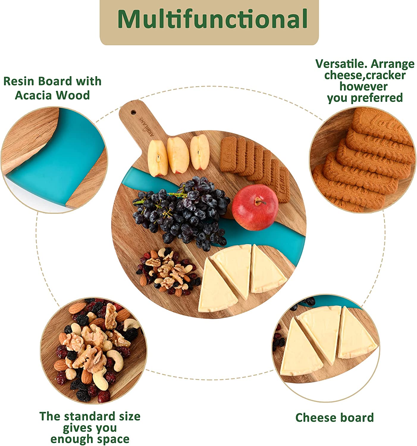 Cheese Cutting Board | Cheese Board with Handle | Akrilane