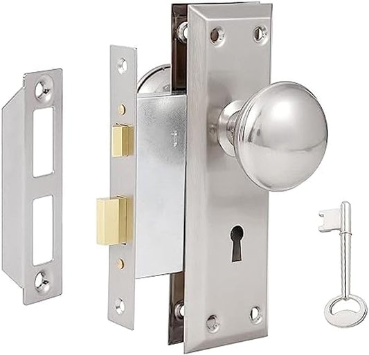 Mortise Lock Set in silver color 