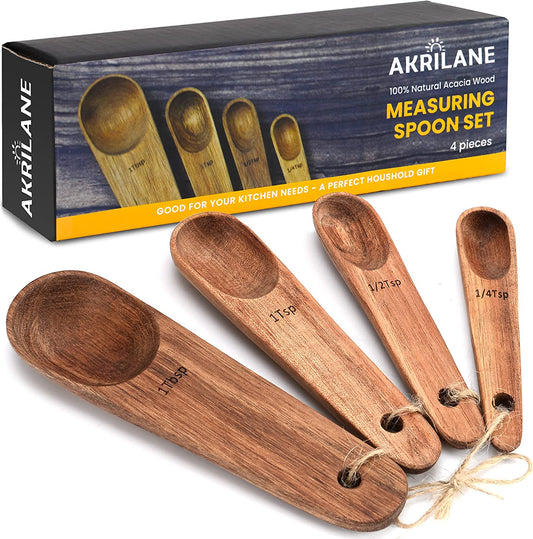 Wooden Measuring Spoons | Measuring Spoon Set | Akrilane